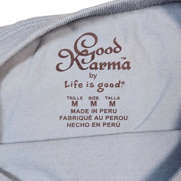 Life Is Good Karma Island Surfer Mens Blue Graphic T-Shirt Medium - Picture 9 of 10